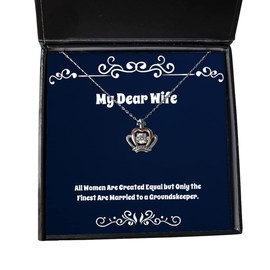 Regalos baratos para esposa, todas las mujeres son creadas iguales pero solo las mejores están casadas, divertido collar con colgante de corona de... 