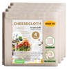 Tehttz 4Pcs 50x50cm Cheesecloth for Straining, Organic Unbleached Cotton Cheesecloth
