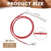PATIKIL 16"x0.08" Necklace Cord, 20 Pcs Waxed Leather Necklace String
