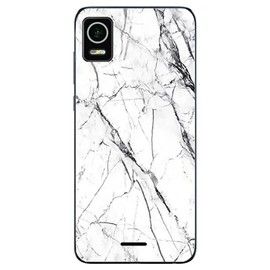 Ranyi for Cricket Debut Smart Case with Screen Protector, Cricket Debut Smart Case, Marble Slim TPU Case with Screen Protector Full Body Shock Absorbing Marble Case for Cricket Debut Smart 2022 White