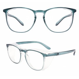 PAERDE Hay Fever Glasses, Pollen Protection, Anti-Fog, Protection Glasses for Pollen, Goggles for Adults, Scratch-Resistant, UV Protection (Blue)
