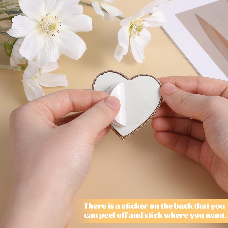 Bruislard Bling Smartphone Mirror Decal Heart Shape Phone Mirror Cellphone
