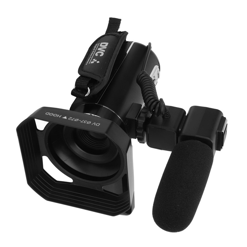 4K Video Camera with Remote Control Microphone Lens Hood 18X