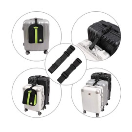 Vividwise Luggage Straps, Luggage Connector Straps for Suitcases, Travel Belt Accessories 2 Pack,1.25" Endless Leather for Connect Your 3 Luggage Together(1.25" Normal Size)