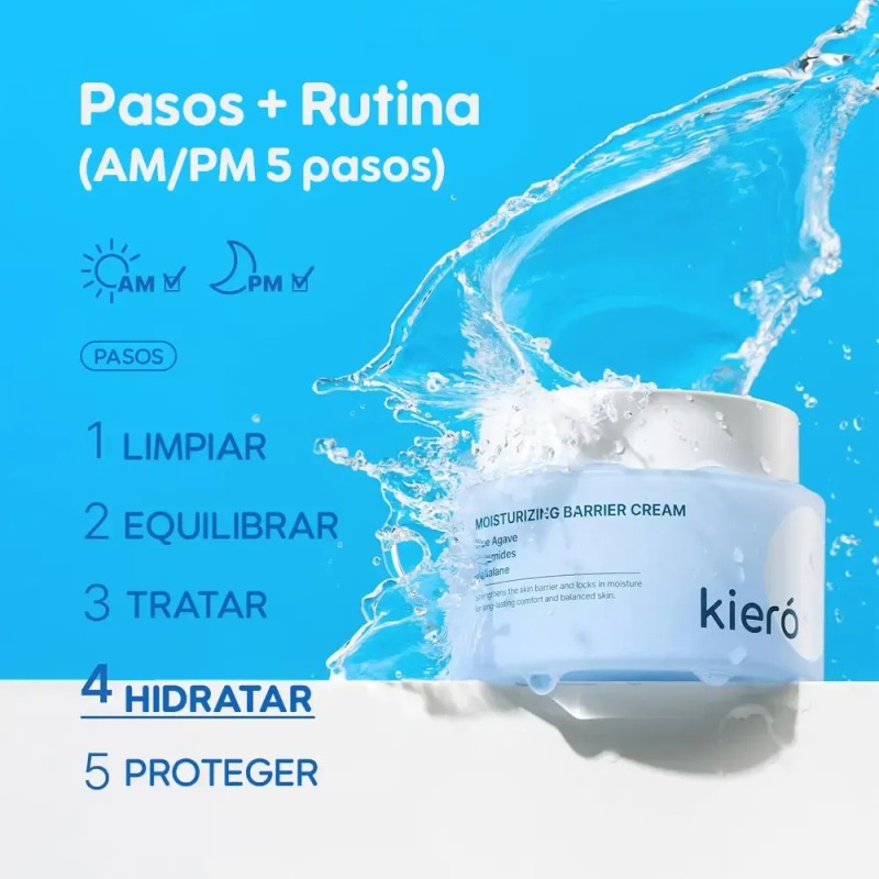 Crema Facial Hidratante Kiero Ceramidas Y Escualano Todo Tipo De