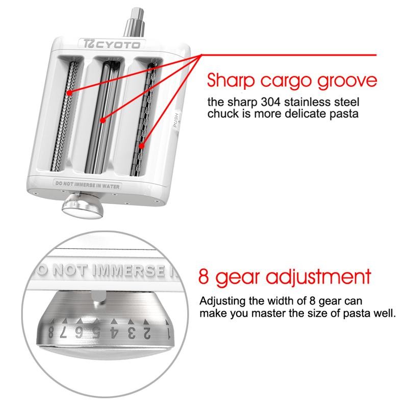 Pasta Maker Attachment for KitchenAid 3-in-1 Set Stand Mixer including