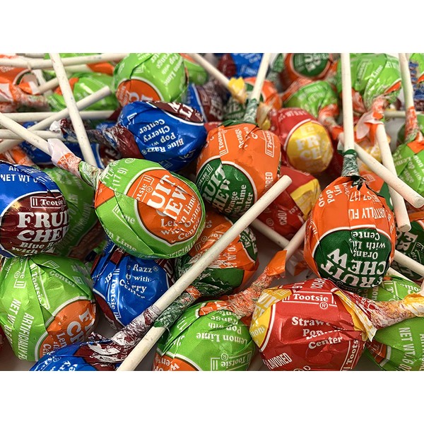 CrazyOutlet Tootsie Assorted Original Flavors Pops, Lollipops Hard Candy Pack, 2 Lbs