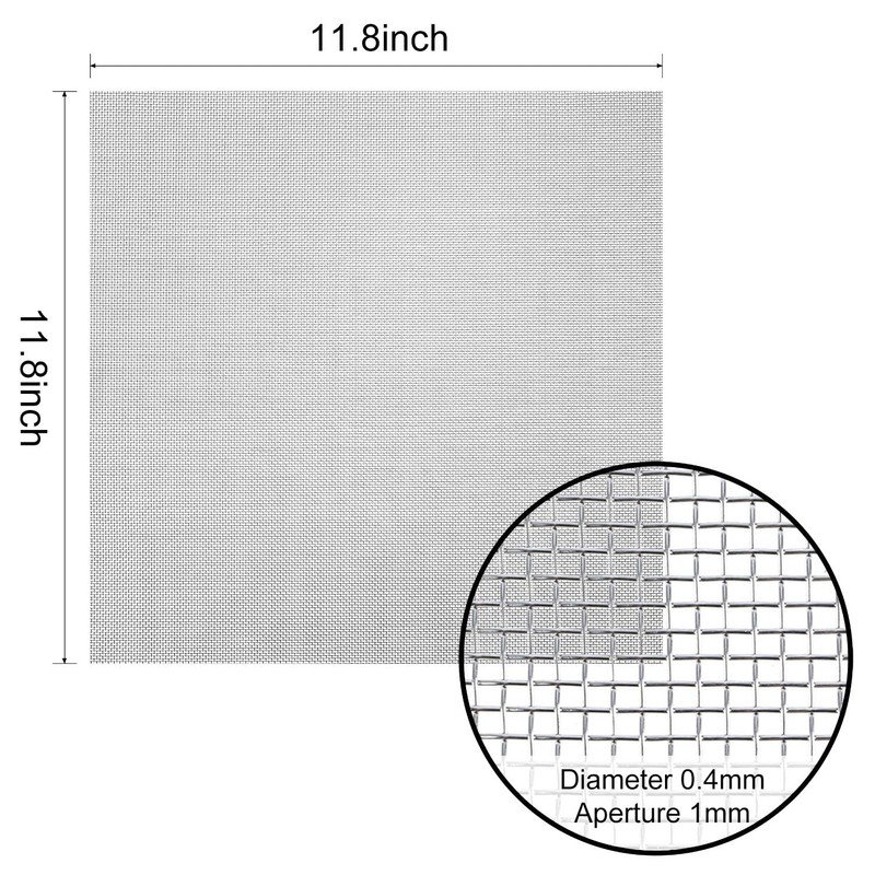SATINIOR 2 Packs Stainless Steel Woven Wire Mesh Rodent Proof