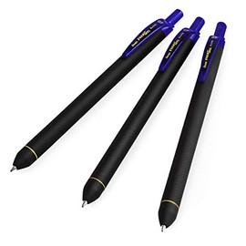 Pentel Energel BL437R1 Retractable Gel Ink Rollerball Pen - 0.7mm Nib - Blue - Pack of 3