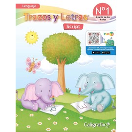 Libro Infantil de Actividades: Lenguaje: Trazos y Letras Script: N1