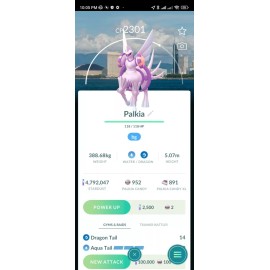 Non Shiny Palkia Origin Background FukuokaPokemo