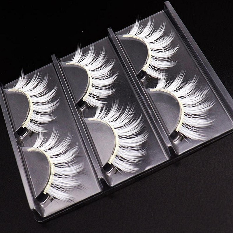 White False Eyelashes, Eye Lashes, Cosplay Makeup False Eyelashes Masquerade
