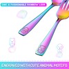 VITEVER 10 Pack Toddler Utensils, Stainless Steel Rainbow Silverware Set