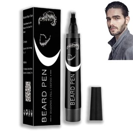 Beard Pencil Filler,Black Beard Pen,Beard Thickener for Men, Beard Pencil Filler for Men,Shape Beard Filler,Waterproof Beard Filler Pen for Hair, Beard & Eyebrow,Long Lasting Beard Pencil (black)