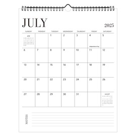 Wall Calendar 2025-2026, 18 Month Calendar from July 2025 to December 2026 14.5" x 11.8" Large Desk Calendar with Twin-Wire Binding for Home Office Planning Personal Organisers, Simple Style