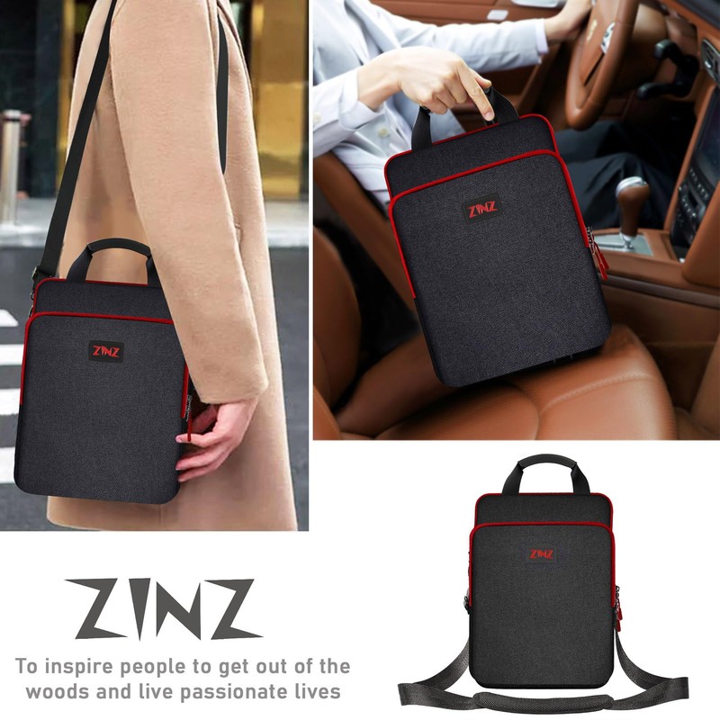 ZINZ 12.3-13 Inch Travel Laptop Shoulder Bag with Expandable Compartment