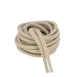 Kilter 100% Cotton Round Shoelaces - Beige - 60 cm - 24 inch (1 Pair)