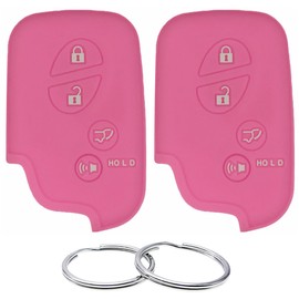 REPROTECTING Silicone Rubber Key Fob Cover Compatible with 2005-2017 Lexus CT200h ES350 GS300 GS350 GS430 GS450h GS460 is F IS250 IS350 LS460 LS600h LX570 RX350 (Pink Pink)