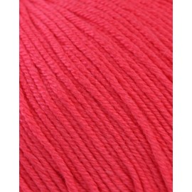 4 Ball (Skein) Gazzal Baby Cotton, 60% Cotton Each 1.76 Oz (50g) / 150 Yrds (165m) Soft, 2 - Fine Baby Yarn, Soft and Popular (3458 - Neon Red)