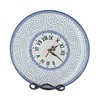 Blue Rose Polish Pottery Small Dots Clock