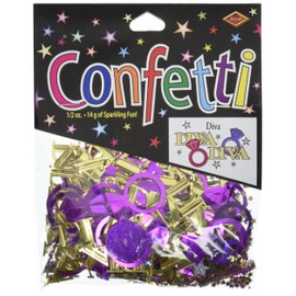 Beistle Diva Confetti Table Decoration for Girl's Night Out Bachelorette Theme Party Supplies, One Size, Multicolored