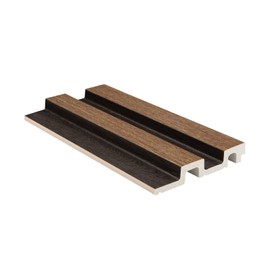 HEXIM HDPS Polystyrene Slats Wall Cladding Acoustic Panels Wall Panels Imitation Wood (Pattern – Dark Brown Wood Structure) Acoustic Panel