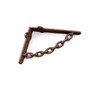 4 Cast Iron Rustic Chain Brackets Braces Bookshelf Brackets