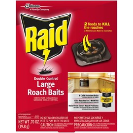 Raid Double Control Large Roach Baits 8 Count (Pack of 2)
