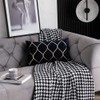 DEZENE Gold Velvet Throw Pillow Covers Navy: 2 Pack 12x20