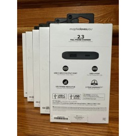 mophie - Powerstation 10,000 mAh Portable Charger for USB-Enabled Devices Black