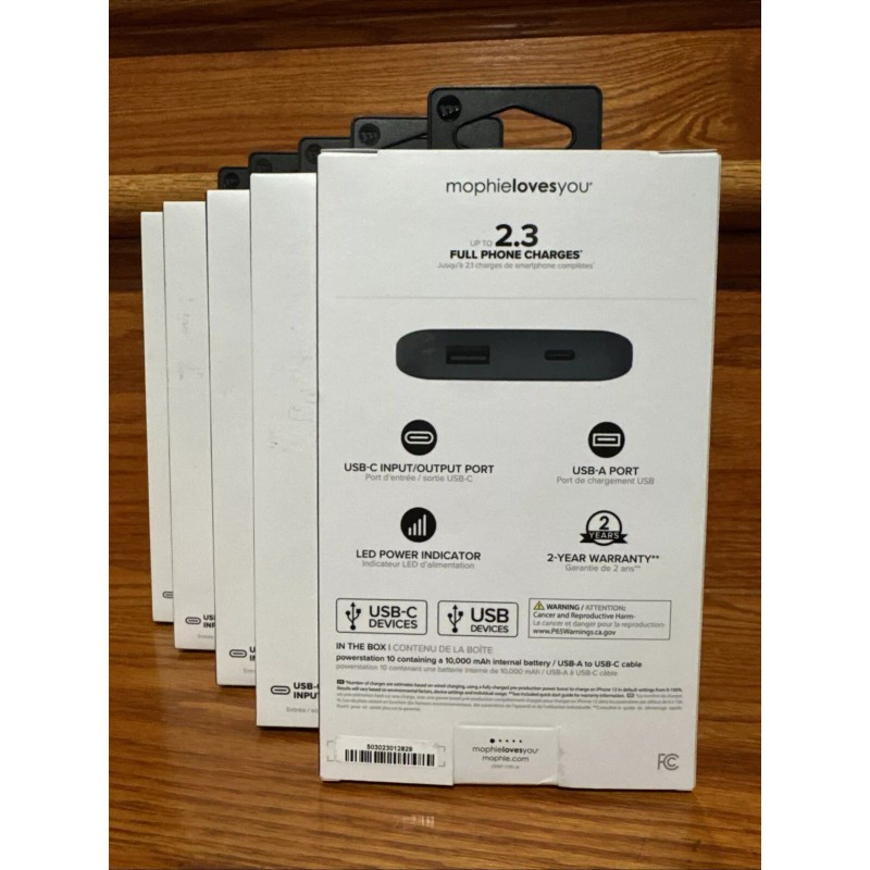 mophie - Powerstation 10,000 mAh Portable Charger for USB-Enabled Devices