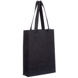 Brandsseller Felt Bag, Leisure Bag Made of Felt, Practical Shopping Bag, Shopping Bag with Handle, darkgray