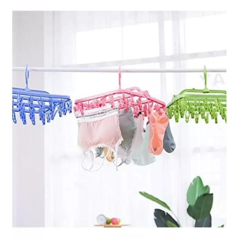 Misorel Set 3 Ganchos Multifuncional Cuadrado 36 Pinzas