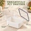 Produce Storage Containers for Fridge with Removable Colanders & Locking