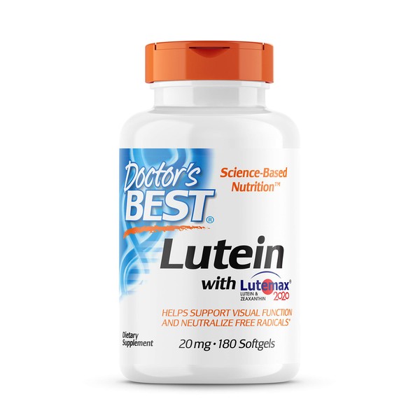 Doctor's BEST Doctor's Best Lutein Featuring Lutemax, Non-GMO, Gluten Free,
