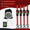 Retractable Ratchet Straps(4PK 1.0INX12FT) - 1,500lb Break Strength, Ratchet Strap