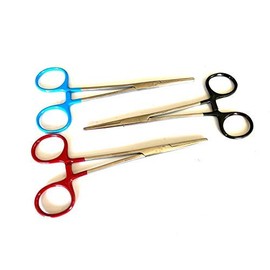 Dog Pet Ear/Nose Hair Puller Grooming Hemostat Locking Forceps Pliers, 5.5" (14cm), Straight (Red)