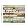 Wooden Sign Funny Words Lake Rules Lettering Inspirational Quote Board