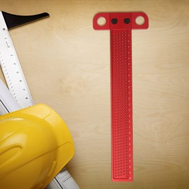 T Ruler, T-Shaped Hole Measuring Ruler, Hole Woodworking, Aluminium Scoring Needle, Woodworking Scoring Tools (T-260)