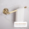 Antique Brass Bathroom Towel Holder Rack Single Pole Bar Clothes