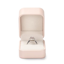 Oirlv Pink Ring Box Ring Storage Box for Birthday Engagement Wedding Anniversary Valentine's Day