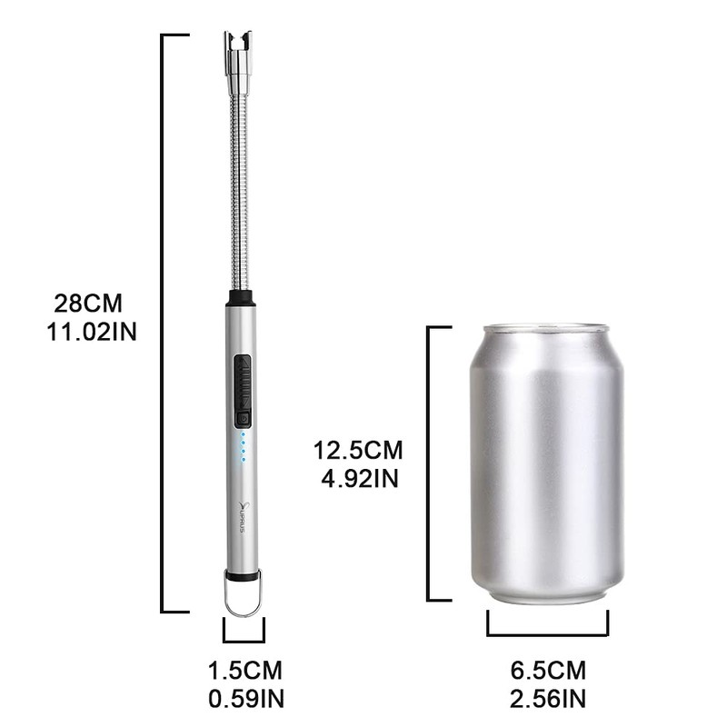 SUPRUS Electric Candle Lighter USB Type C Rechargeable Lighter Steel