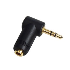 F-Factory (L-Type/L-Shape Conversion Plug) φ3.5mm Stereo Mini Plug L-Type/L-Shape Conversion Connector/PLG-N6207GD