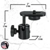 Gator Frameworks Camera Mount Mic Stand Adapter with Ball-and-Socket Head
