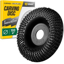 GRAFF Wood Carving Disc for Angle Grinder 4 Inch - Grinder Wheel Disc for Wood, Drywall, Chipboard, Plastic - Wood Shaping Grinding Wheel with 7/8” Arbor - 5/8" Arbor