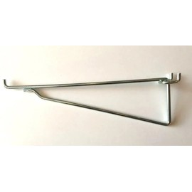 Hillman Brand 10 Inch Metal Peg Hook Shelf Brackets, Garage Organizer Hanger fits 1/8" to 1/4" Pegboard & Slatwall, Compatible with Standard Shelving Units or Boards, USA Made (8 Pack)