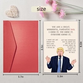 Qiavor Funny Trump Birthday Card for Dad, Humorous Trump Fathers Day Card from Daughter Son, Birthday Gifts for Father, You Are A Great Dad
