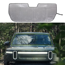 Former Windshield Sun Shade ，for Sunshade Foldable， for RIVIAN R1T Truck 2022 2023 Sun Visor Protector Blocks UV Rays ，Keep Your Car Cooler (1 Piece Type B)