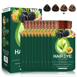 LZXLUKGIR Bubble Hair Dye Chestnut Brown Hair Dye Shampoo 3 in 1,Highly Coverage Shampoo Hair Dye for Gray Hair,Tintes Para el Cabello Profesional,Instant Hair Coloring Products (Chestnut Brown)