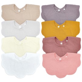 DOSMINE Baby Bibs Muslin Bibs Baby Drooling Bibs Cotton Baby Teething Drooling Bibs Baby Bibs for Unisex Boys Girls